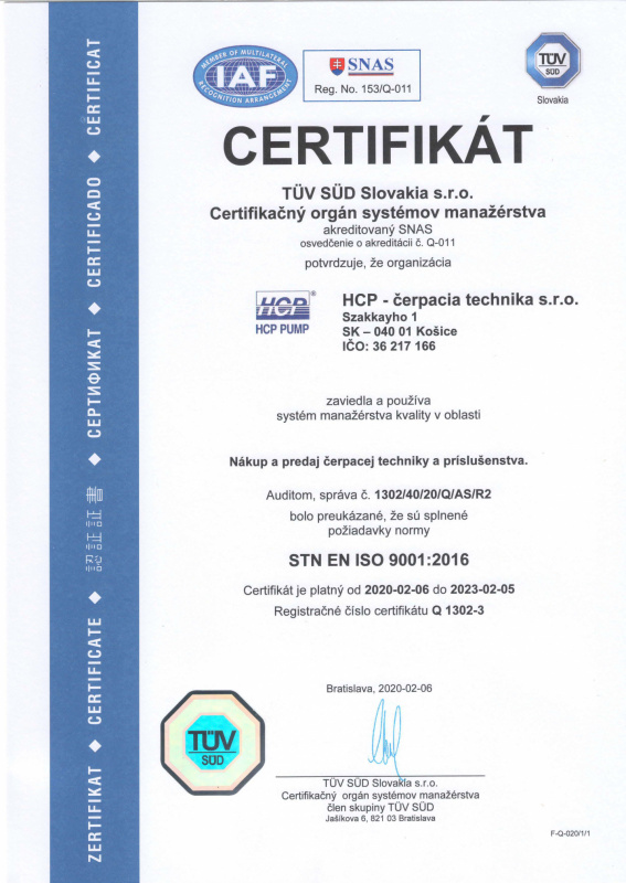  O firme / ISO certifikáty - foto